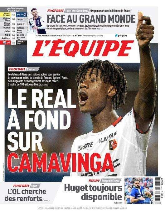 Fichajes Real Madrid, Camavinga elegido mejor jugador de la primera vuelta en la Ligue 1