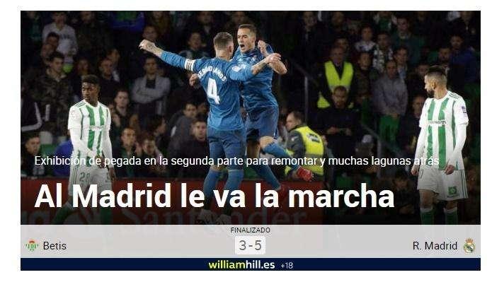 Marca pone el toque de humor a la victoria: "Al Madrid le va la marcha"