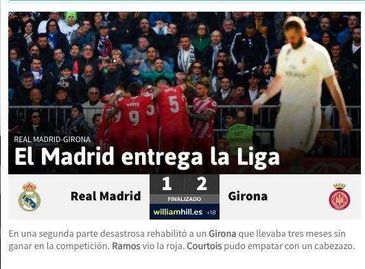As lo tiene claro: "El Madrid entrega la Liga en una segunda parte desastrosa"