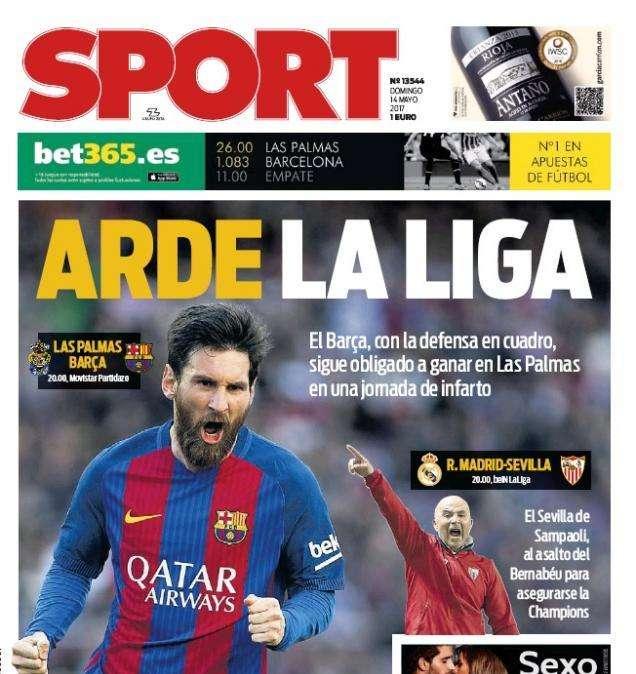 PORTADA - Sport: "Arde la Liga"