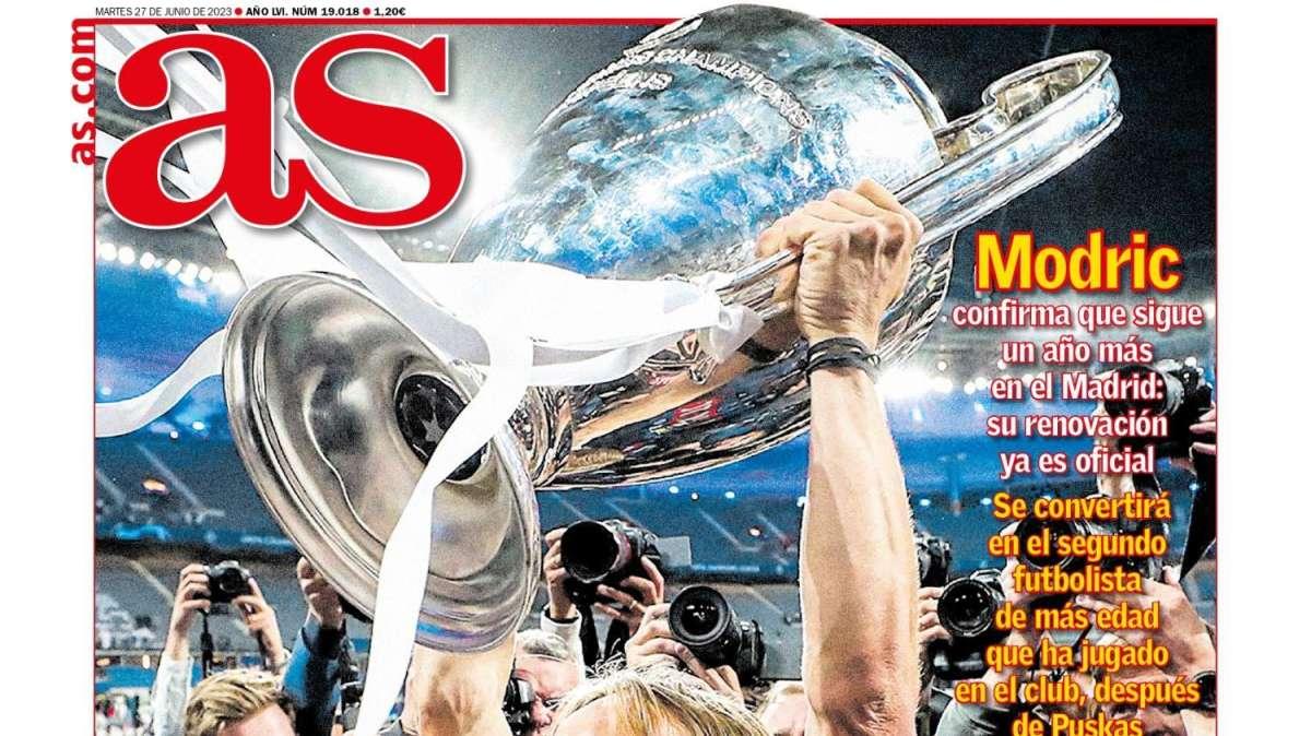 PORTADA | AS, Modric: "Hogar dulce hogar"