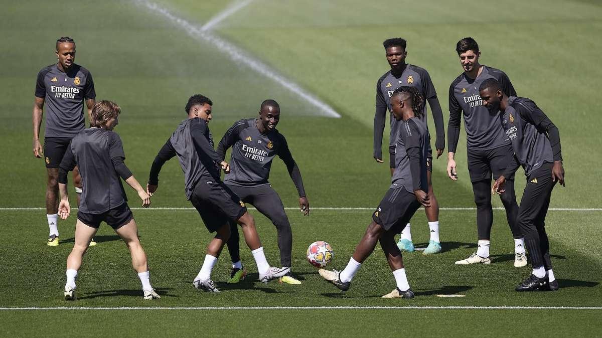 Informe del entrenamiento: solo una baja en el Real Madrid para la visita del Bayern