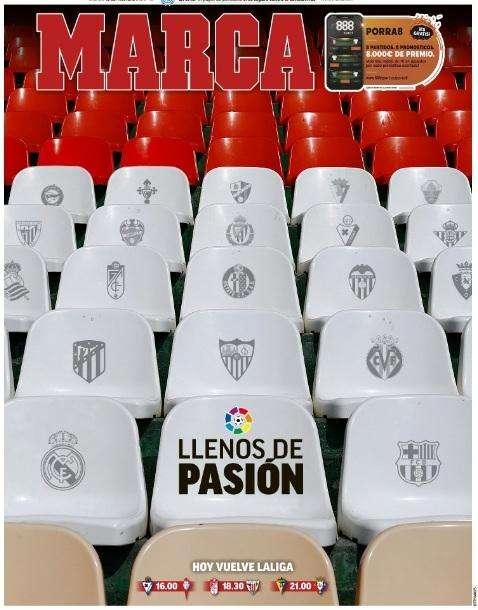 PORTADA - Marca, con el inicio de LaLiga: "Llenos de pasión"