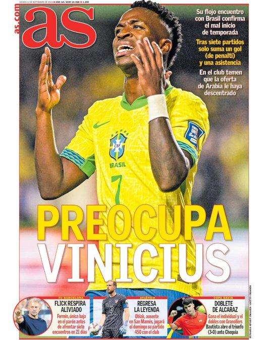 PORTADA | As: "Preocupa Vinicius"