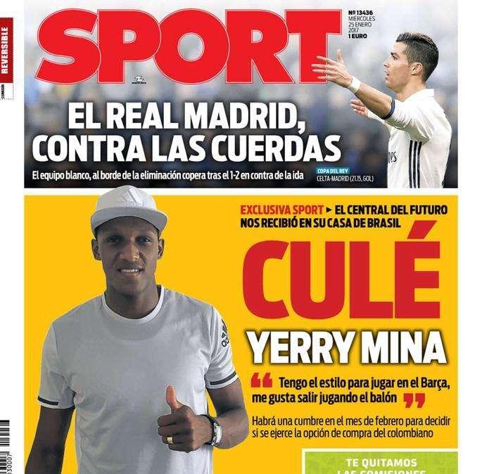 PORTADA - SPORT: "El Real Madrid, contra las cuerdas"