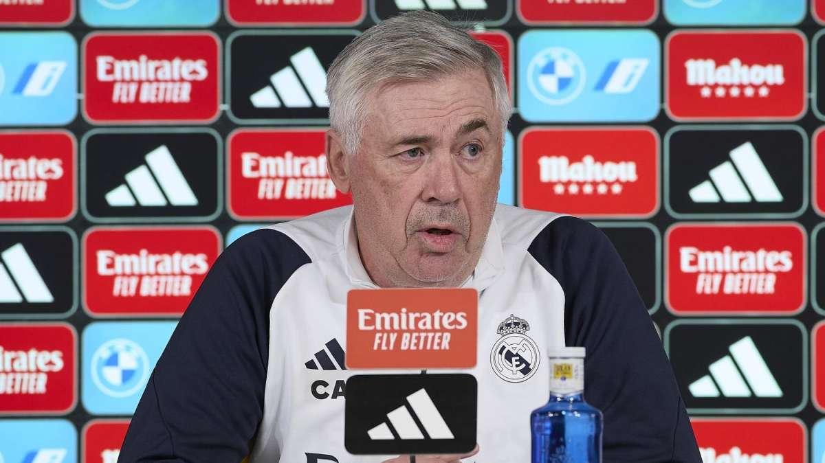 Carlo Ancelotti, en directo en rueda de prensa: "Bellingham tiene un esguince de tobillo"