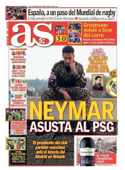 PORTADA - As lo tiene claro: "Neymar asusta al PSG"