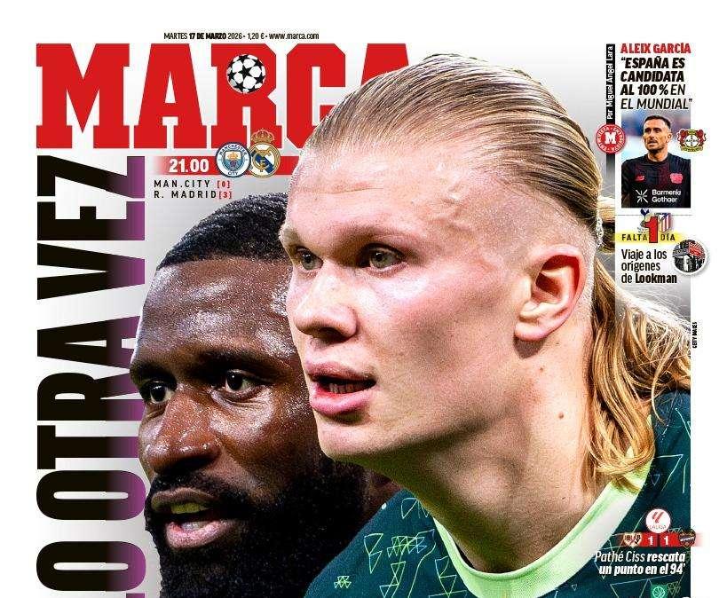 El partidazo City - Real Madrid de esta noche es el protagonista de la prensa