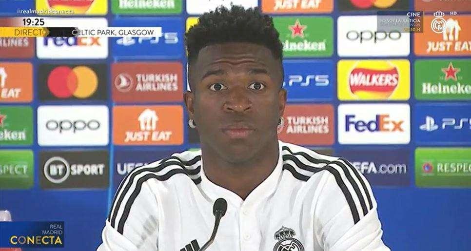 Vinicius Junior, en rueda de prensa: "Me tengo que mantener a este nivel"