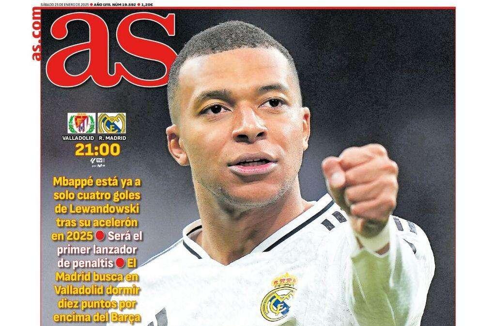 "Operación Pichichi" con Mbappé como protagonista destaca el AS en su portada