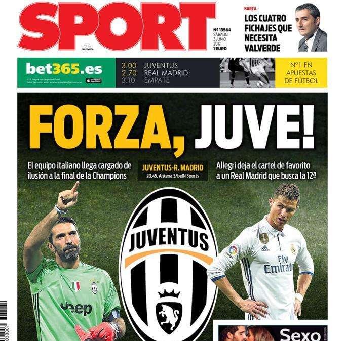 PORTADA - SPORT: "Forza, Juve"