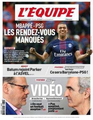 L'Equipe desvela en portada como el PSG intentó fichar hasta en dos ocasiones a Mbappé