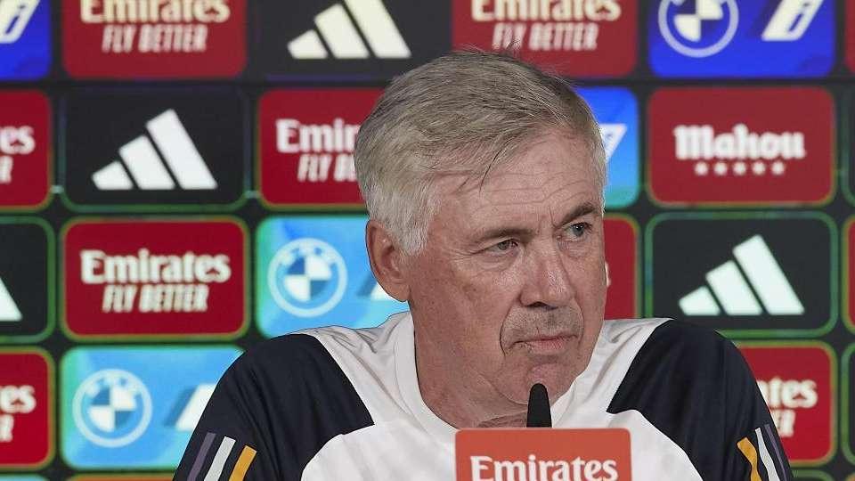 Carlo Ancelotti en rueda de prensa: "¿Fichar a un portero? La confianza en Lunin es total"