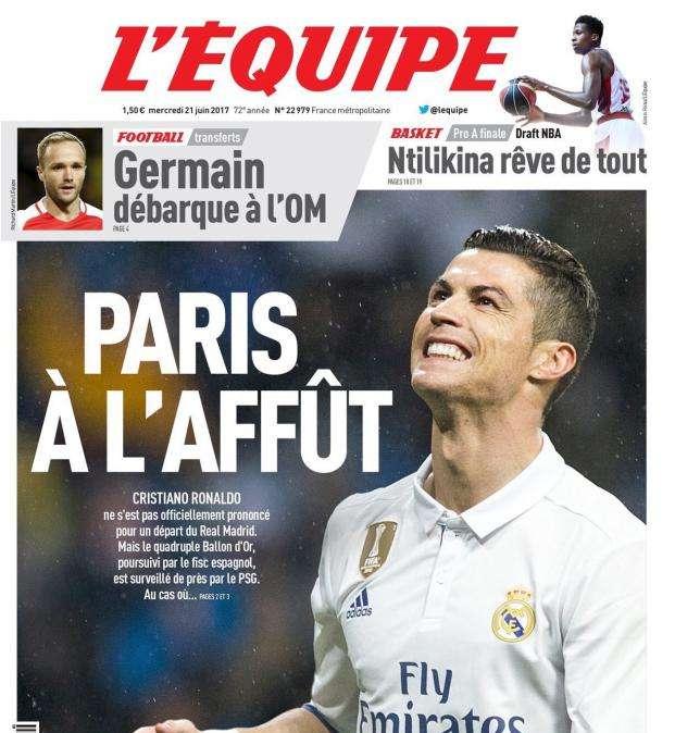 PORTADA - L'Équipe: "París al acecho"