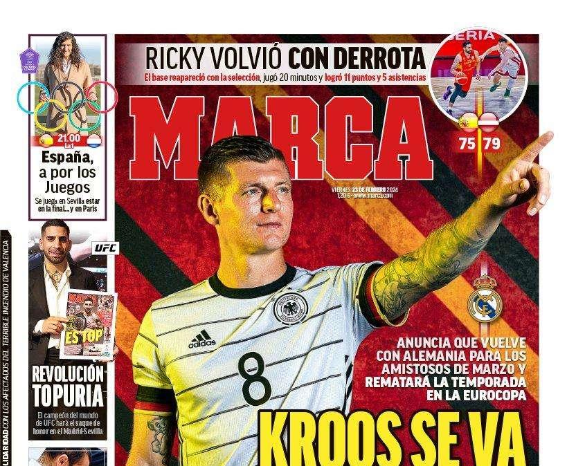 PORTADA | Marca: "Kroos se va con su selección"
