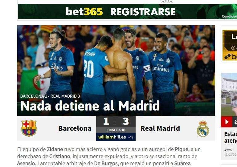 AS - "Nada para al Madrid"