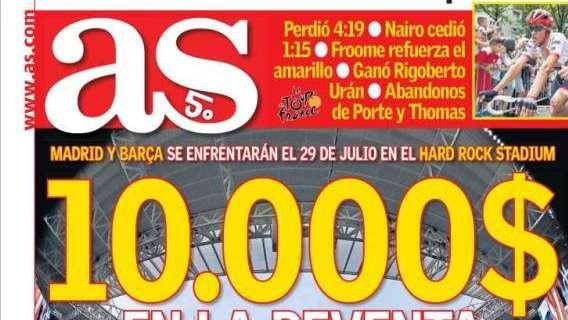 PORTADA - As se hace eco de la locura del clásico en Estados Unidos: "10.000 dólares por la reventa"