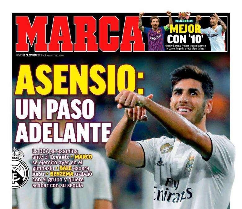 PORTADA - Marca  destaca a Asensio en una BBA entre algodones: "Un paso adelante"