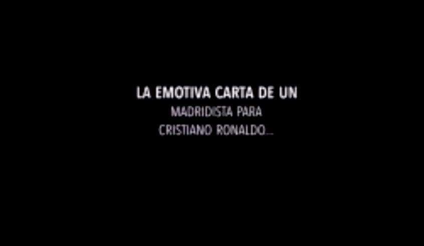 VÍDEO - La emotiva carta de despedida de un aficionado madridista a Cristiano que se ha hecho viral