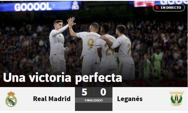 As destaca el buen hacer blanco: "La victoria perfecta"