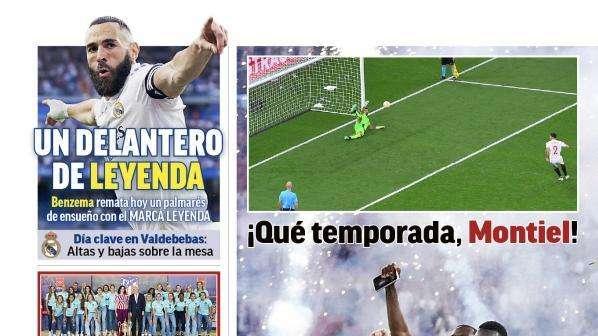 PORTADA | Marca, con Benzema: "Un delantero de leyenda"