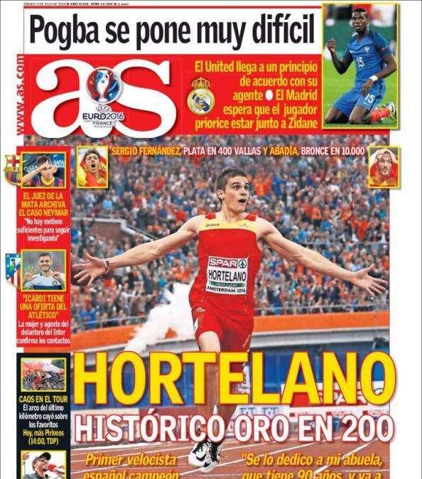 Portada AS: Pogba se pone muy difícil