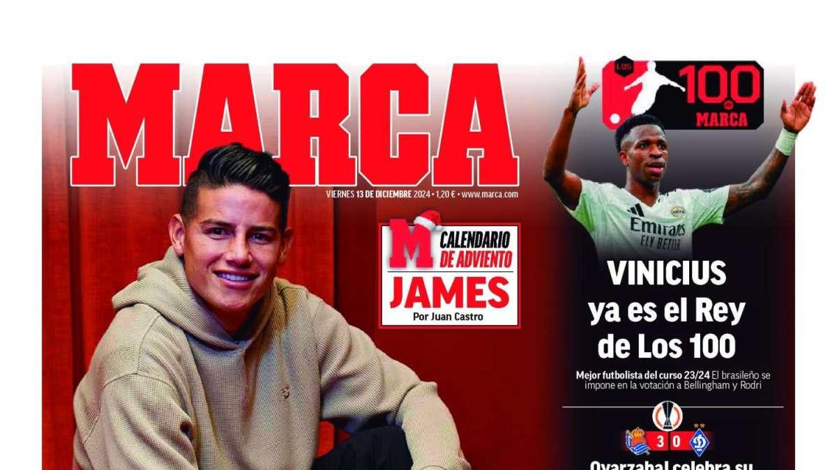 La sorprendente confesión de James ocupa la portada de Marca