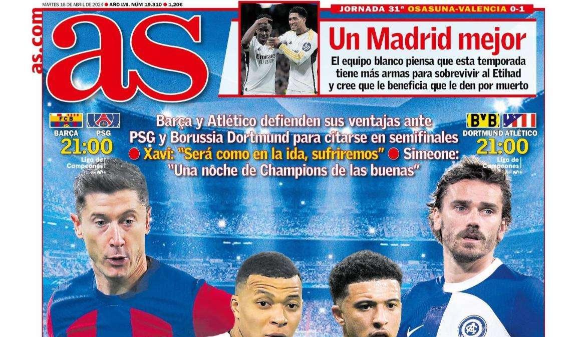 PORTADA | AS: "Un Madrid mejor"