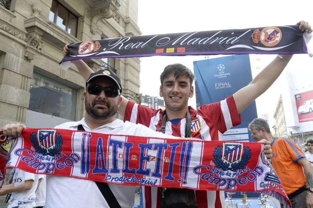 Poca presencia de aficionados colchoneros en las gradas del Bernabéu