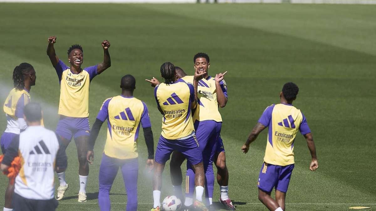 Las mejores imágenes del último entrenamiento del Real Madrid antes de visitar al Granada