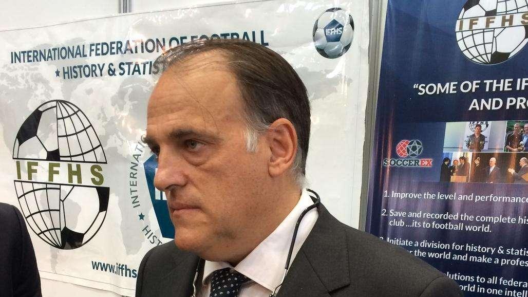 Tebas: "No creo que Haaland y Mbappé lleguen a la Liga. Cristiano Ronaldo..."