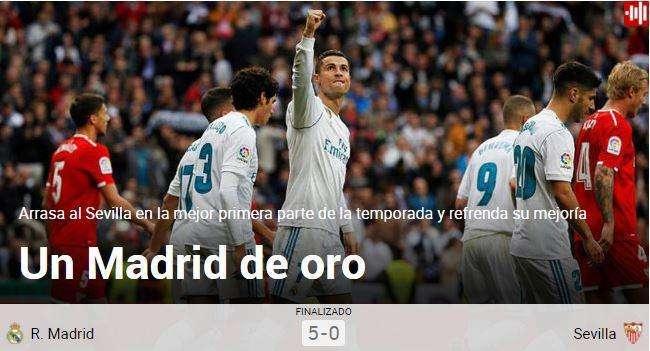 Marca - Un Madrid de oro arrasa al Sevilla
