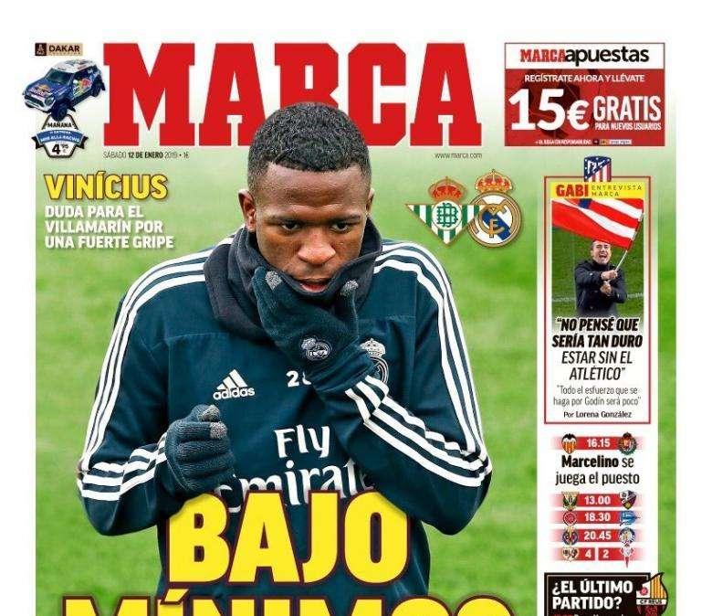 PORTADA - Marca abre con las bajas del Madrid: "Bajo mínimos"