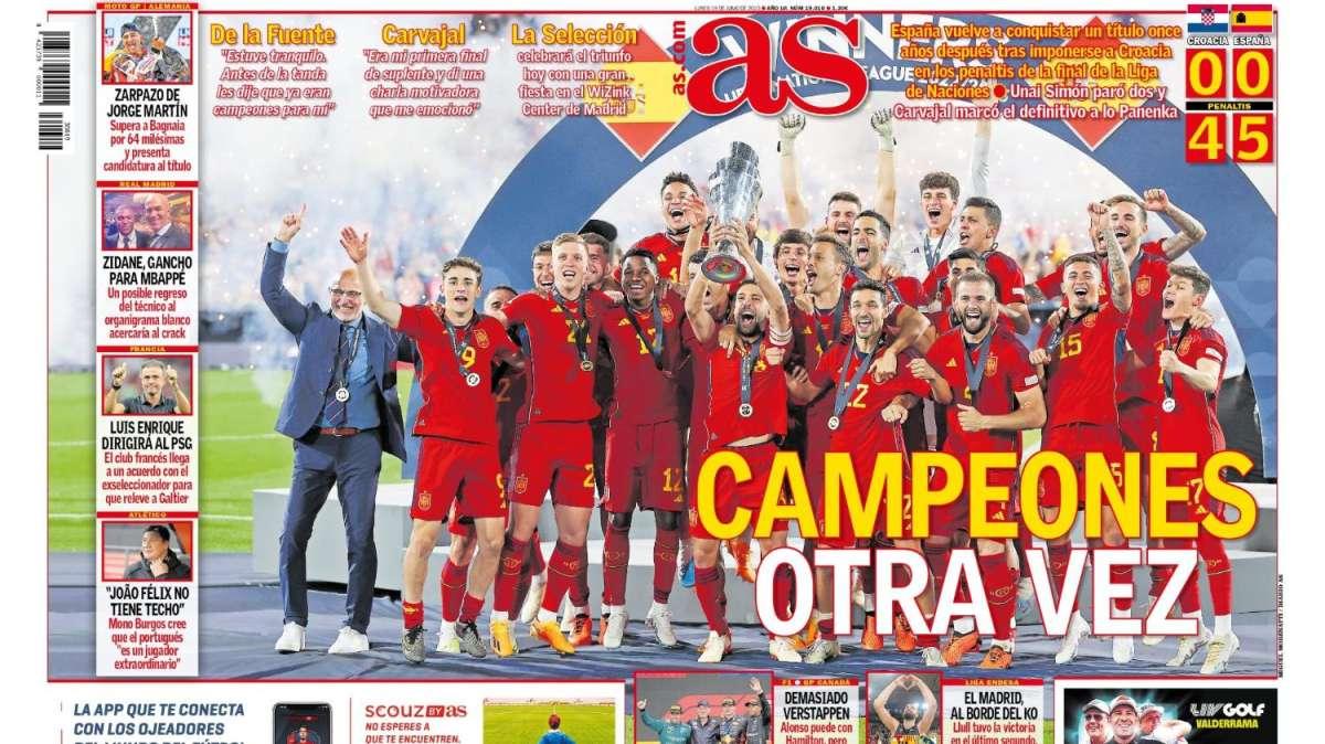 PORTADA | AS: "Zidane, gancho para Mbappé"