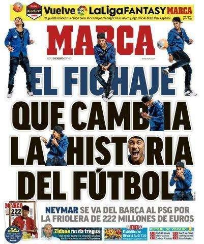 PORTADA - Marca: "El fichaje que cambiará la historia del fútbol"