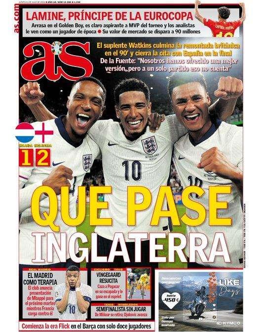 PORTADA | As: "Que pase Inglaterra"