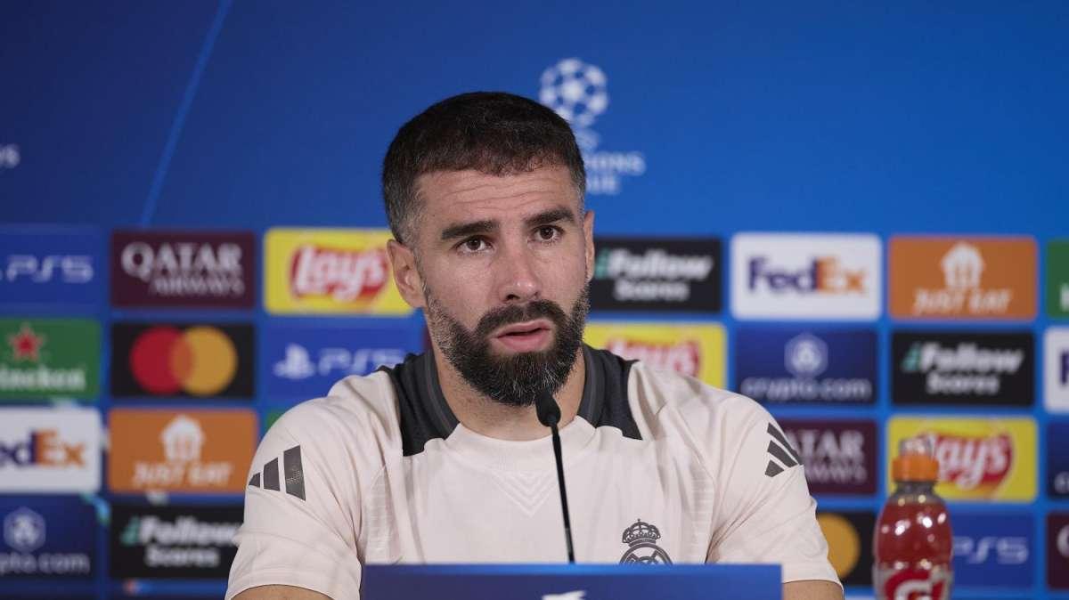 Dani Carvajal en rueda de prensa: "¿Gestos de Vinicius? Cuando a uno le pinchan, sangra"