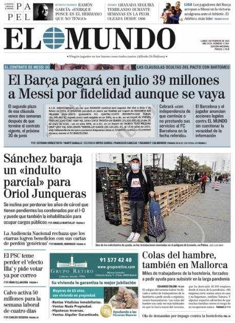 El Mundo - El Barça pagará 39 millones a Messi por fidelidad aunque se vaya