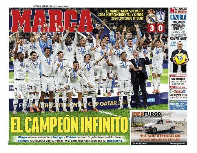 La Intercontinental del Real Madrid, en primera plana de Marca