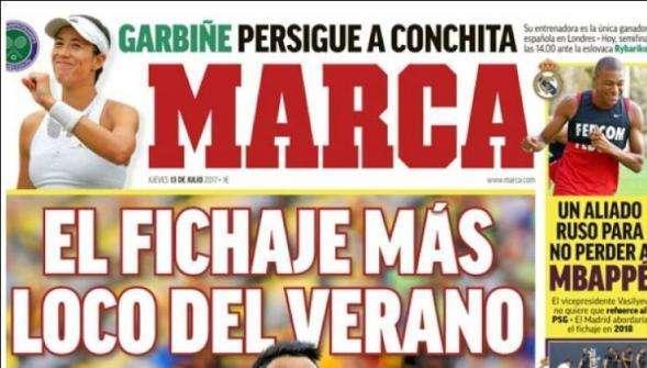 PORTADA - Marca informa: "Un aliado ruso para no perder a Mbappé"