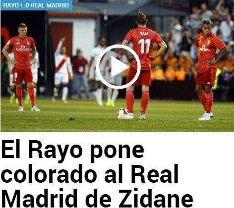 Marca destaca un nuevo varapalo del Madrid: "El Rayo pone colorado al Real Madrid de Zidane"