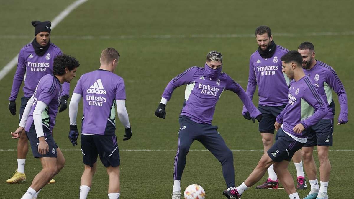 Las mejores imágenes del último entrenamiento del Real Madrid antes del clásico de Copa