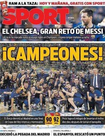 PORTADA - SPORT intenta meter miedo a los ingleses: "El Chelsea, gran reto para Messi" 
