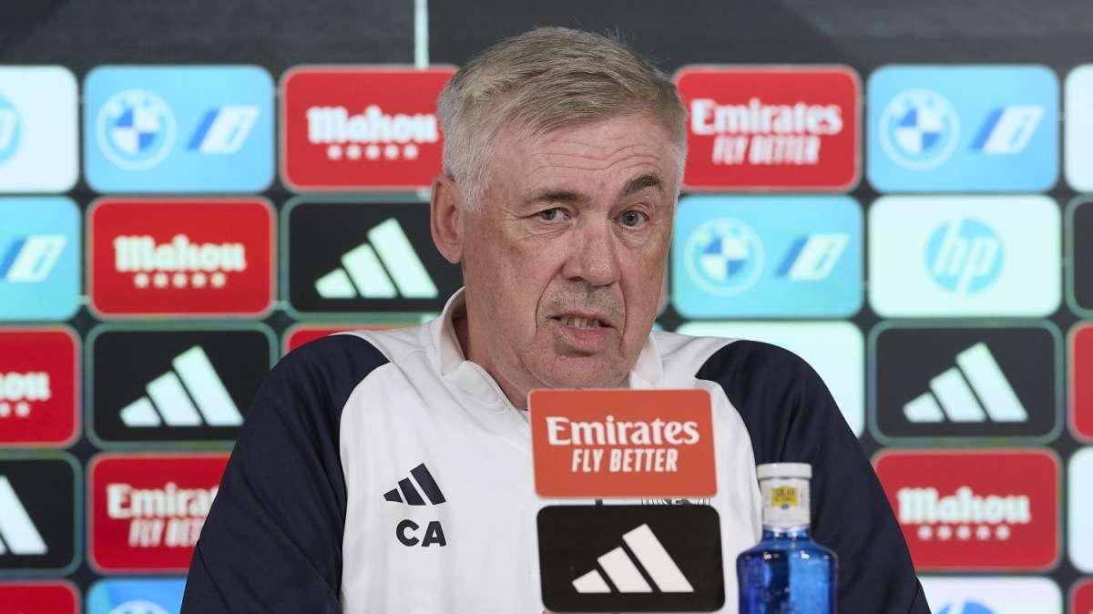 Ancelotti, en rueda de prensa: "¿Mbappé? No creo que le penalice jugar de nueve"