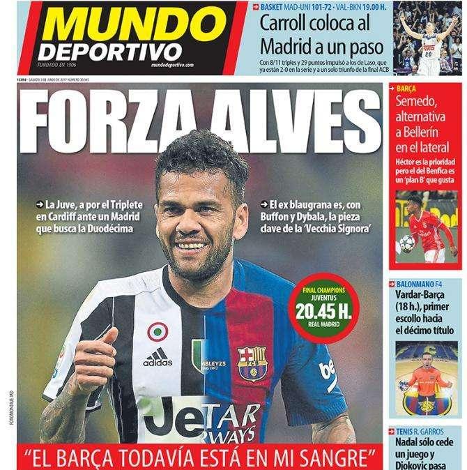 PORTADA - Mundo Deportivo : "Forza Alves"