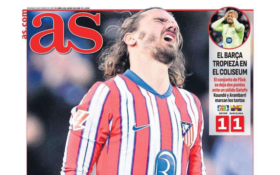 AS abre con el "liderato a tiro" del Real Madrid ante Las Palmas