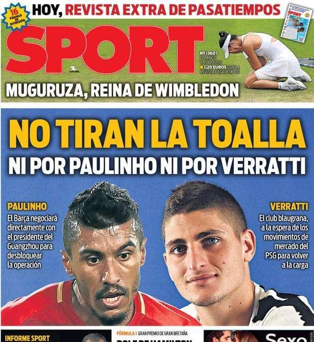 Desde Cataluña no pierden la esperanza por Verratti y Paulinho