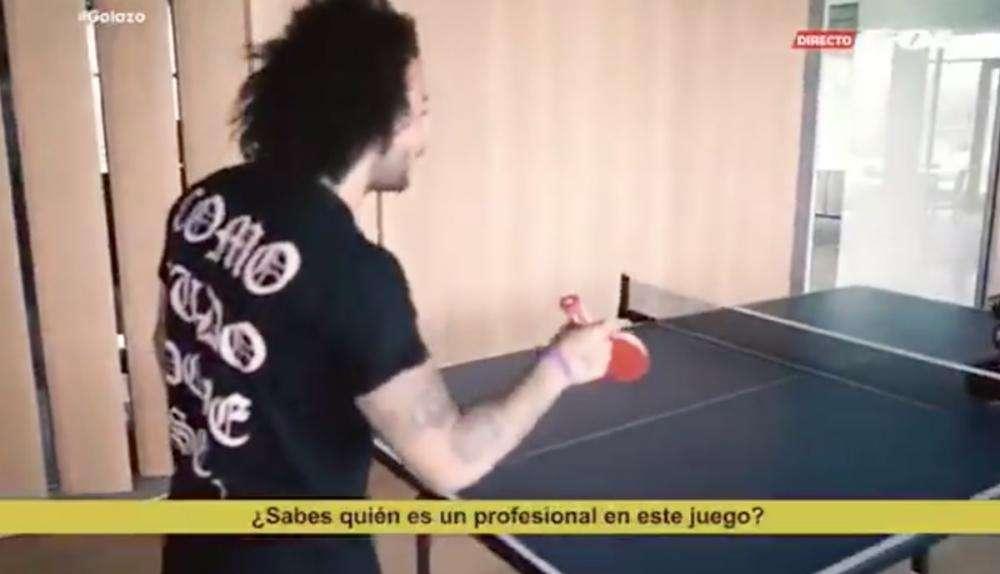 ¡OJO! Marcelo desvela el madridista 'profesional' jugando al ping-pong