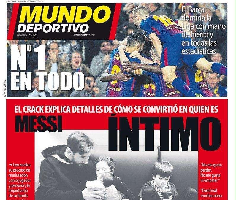 PORTADA - Mundo Deportivo: "Los detalles más íntimos de Messi"