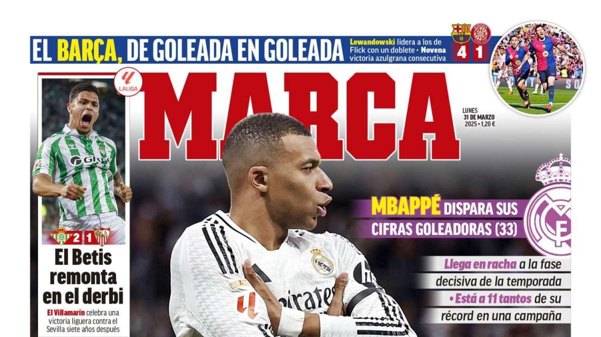 Marca sale en portada con la racha goleadora de Mbappé: "En el mejor momento"